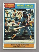 1976 HANK AARON #1 TOPPS CARD