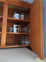 Everything Right Side of Cupboard Above Fridge