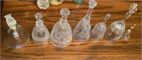 (7) Cut/Press Crystal and Glass Bells
