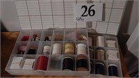 2 THREAD ORGANIZER BOXES WITH CONTENTS