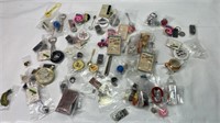 Jewellery pins keychains spoons lot
