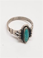 Sterling Silver Ring With Blue Stone