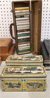 Mix lot, two Irish fancy biscuit tins with
