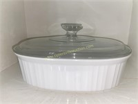Corning ware French white casserole with lid