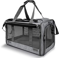 GAPZER Pet Carrier for Large Cats  Grey 2pk