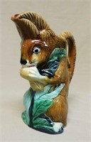 Orchies French Majolica Squirrel Pitcher.