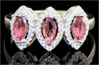 Marquise Cut 2.55 ct Ruby Anniversary Ring
