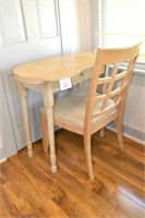 Vintage Wooden Desk w/Matching Chair Top is