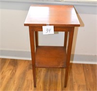 Wooden Small Side Table 28" T with 15" Square Top
