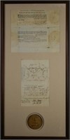Wm. Moultrie Signed Land Grant & Plat w/ Seal