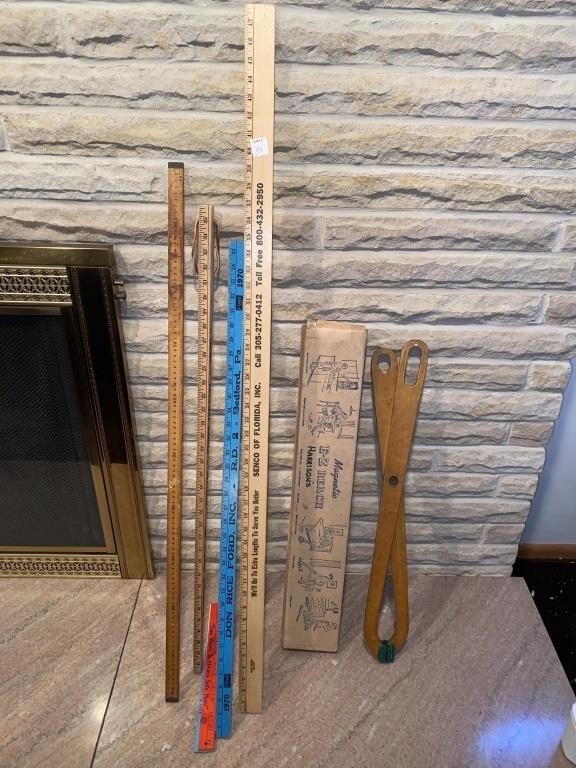 ADVERTISING MEASURING STICKS & VINTAGE MAGNETIC