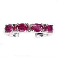 Heated Oval Red Ruby 4x3mm Gemstone 925 Sterling S