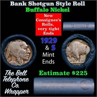 Buffalo Nickel Shotgun Roll in Old Bank Style 'Bel