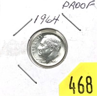 1964 Proof dime