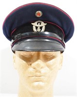 WWII German Fire Police Visor Hat