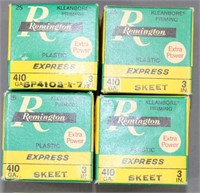 (4) boxes vintage Remington .410 bore 3" Skeet
