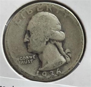 1936 Washington Quarter Silver