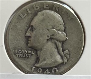 1940 Washington Quarter Silver