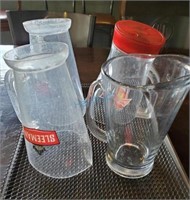 LOT OF BEER PITCHERS