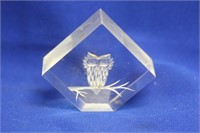 Lucite Carved Owl