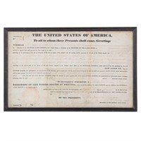 Martin Van Buren signed land document