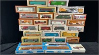 28 Model Railroad Cars & Locomotive