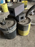 Oil cans & hollow wood blocks