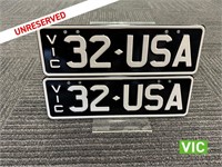 Victorian Number Plates 32 USA