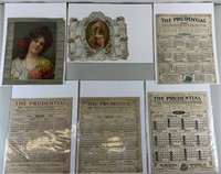 6pc 1900-1905 The Prudential Calendars