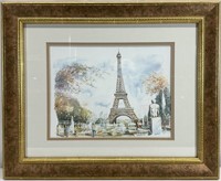 Legai Paris Eiffel Tower Watercolor Art Print