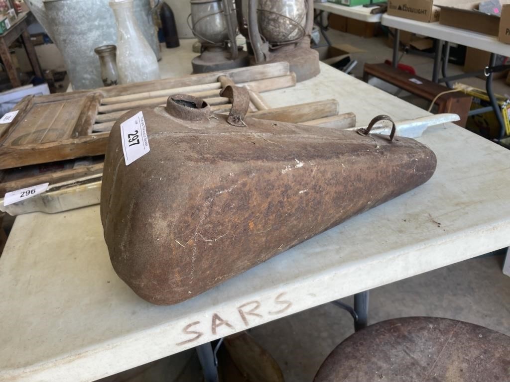 ANTIQUE MOTORCYCLE GAS TANK