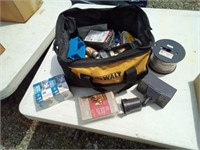 DEWALT bag with electrical supplies