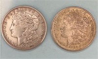 (2) 1921 Morgan Silver Dollar