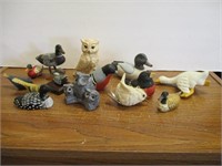 Large Group of Misc Bird, Duck Figurines