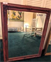 BEVELED GLASS ORNATE FRAMED MIRROR