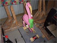 Yard art    flamingo