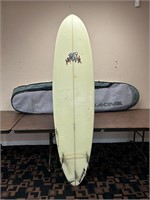 Surf Board by VERNOR 7' 6" x 21" x 3' AQUA  w/ bag