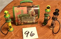 Small John Deere Lunchbox with Gas Pumps