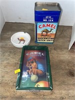 Vintage camel ashtrays and patch kit