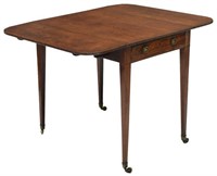 GEORGIAN MAHOGANY DROP LEAF PEMBROKE TABLE