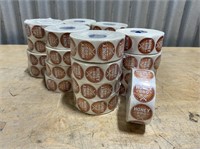 Lot Of 25 Honey BBQ Food Sticker Rolls