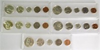 (5) US Mint Proof coin sets: 1959, 1960, 1961,