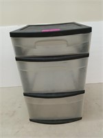 3 drawer plastic organizer 12.5x14.5x20
