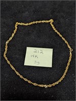 14k Gold 3g Necklace