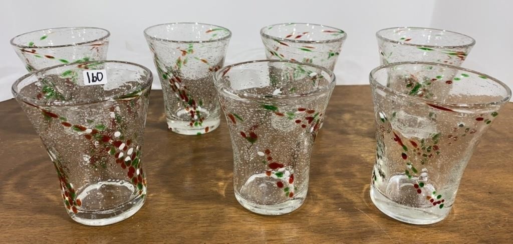 (7) Art Glass Tumblers