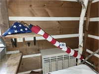USA flags - 1 has flag pole for on the house