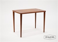 Teak End Table with Solid Wood Legs