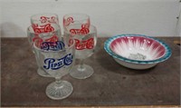 Vintage Pepsi Glasses & Bowls