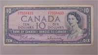 1954 Canadian $10 / Ten-dollar Bill