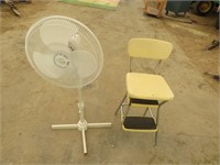 Fan and  Step Stool chair,  Fan Ocillates